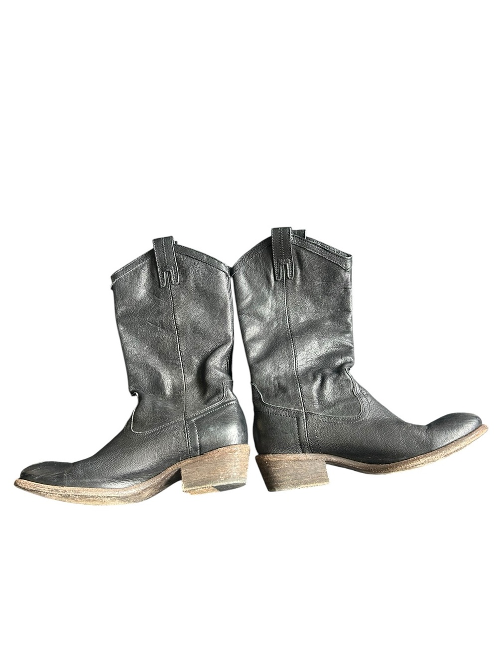 Frye Leather Cowboy Boots Size 9 Black Western